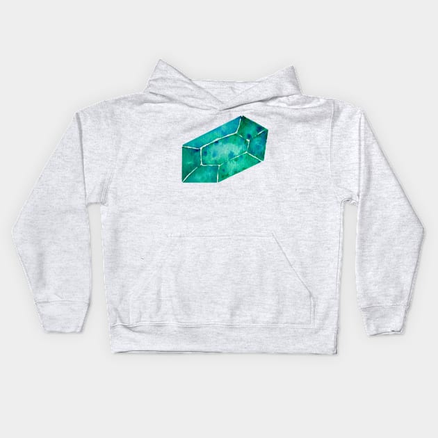 Green crystal Kids Hoodie by Annka47